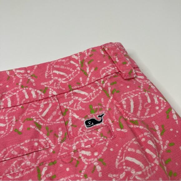 Vineyard Vines | Pink Fish Pattern Shorts Summer Colorful Vacation 100% Cotton 4 - Picture 7 of 7